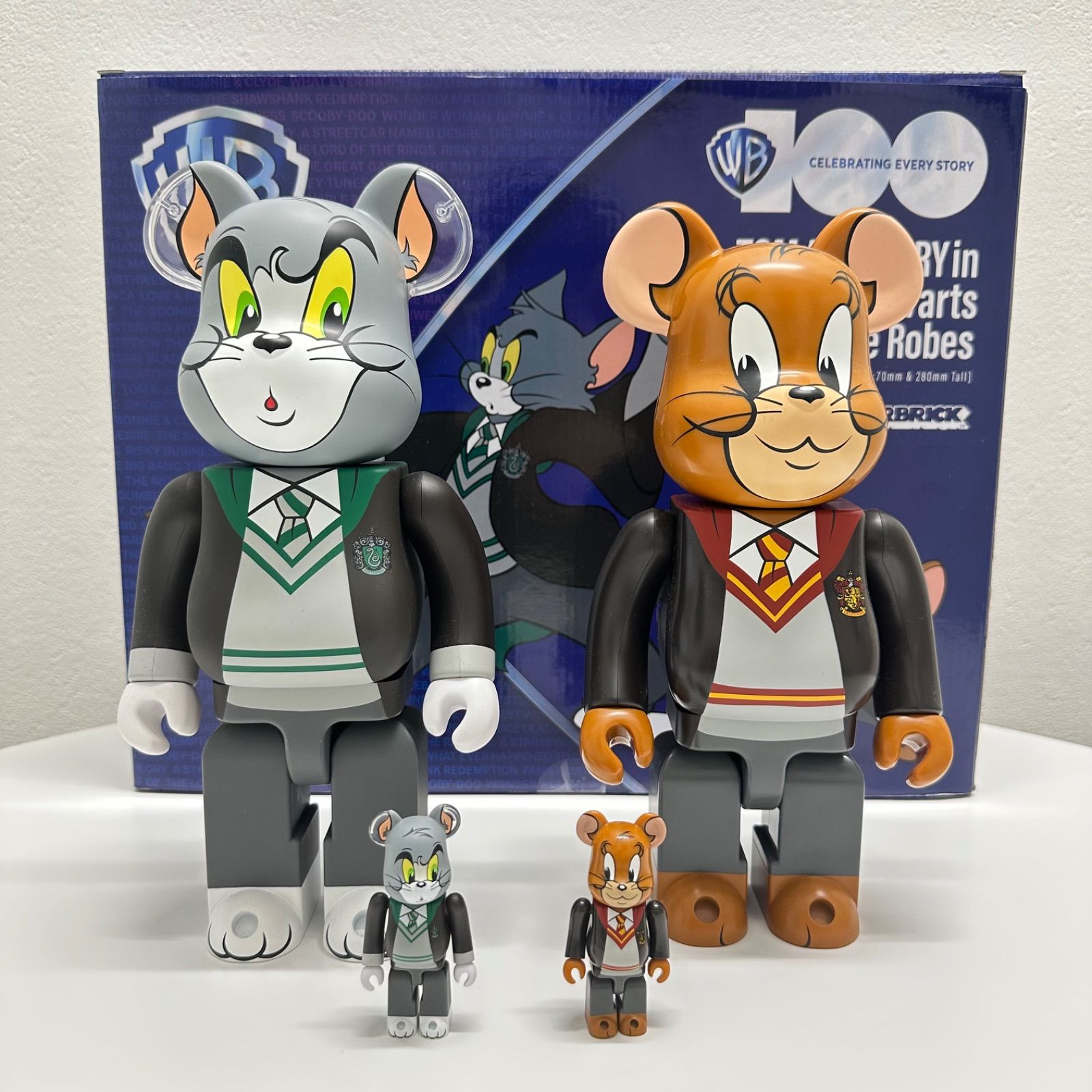 Jerry Tom & 400% Medicom Flocky BE@RBRICK 100% Figure and Set