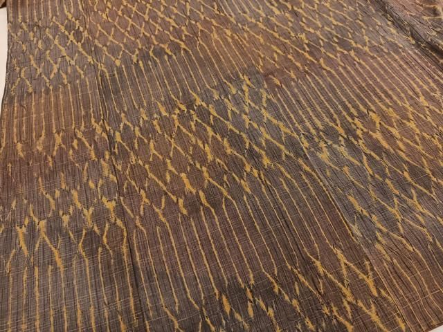 平和屋着物○上質な紬 杢目絞り 霞文 正絹 逸品 BAAT0864yc - メルカリ 