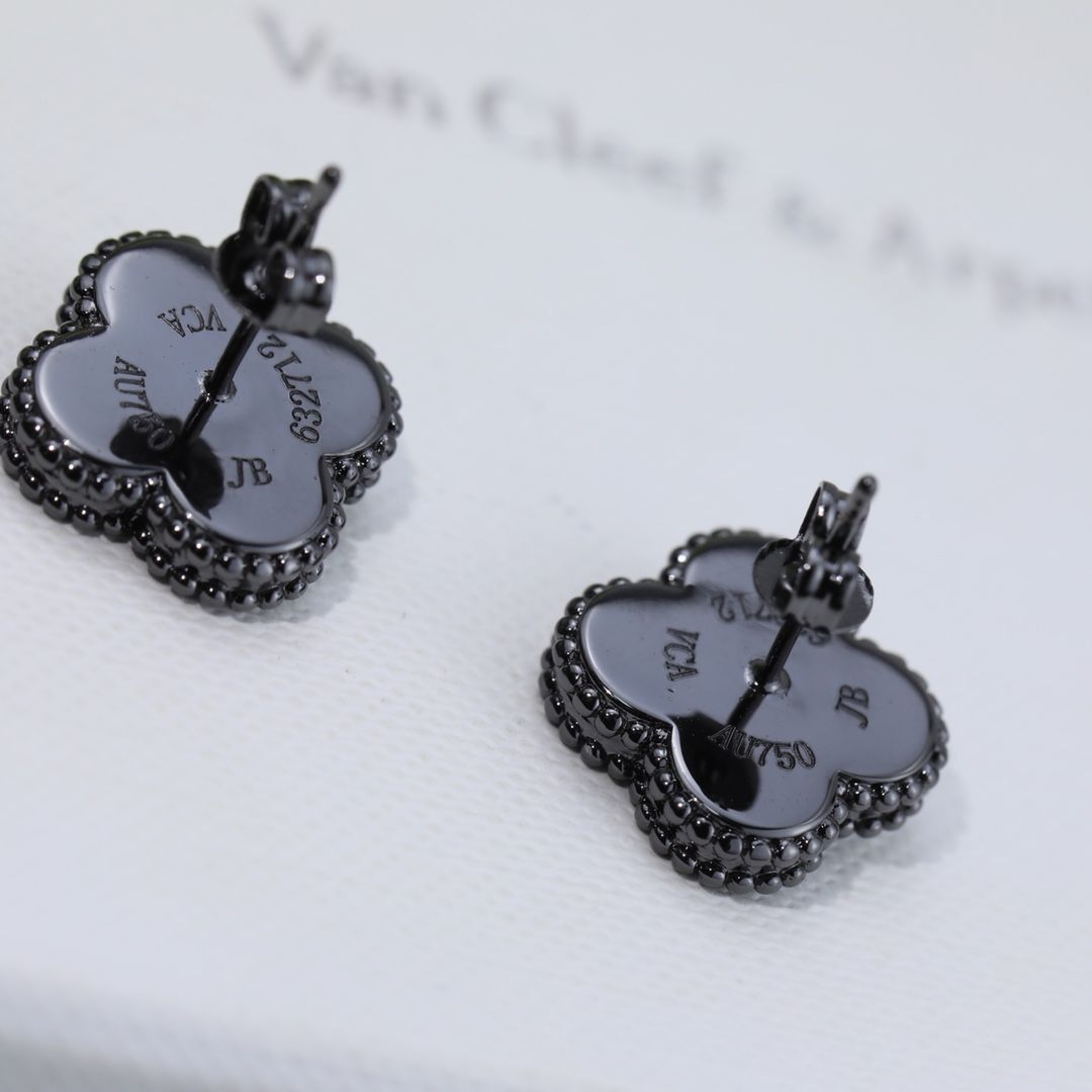 ヴァンクリーフ＆アーペル Van Cleef & Arpels ヴィンテージ アルハンブラ イヤリング ブラック