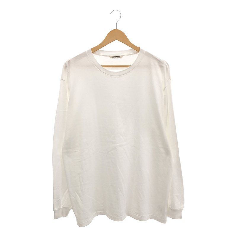 AURALEE / オーラリー | LUSTER PLAITING L/S TEE スーピマコットン プレーティング ロングスリーブTシャツ | 5 | ホワイト | メンズ