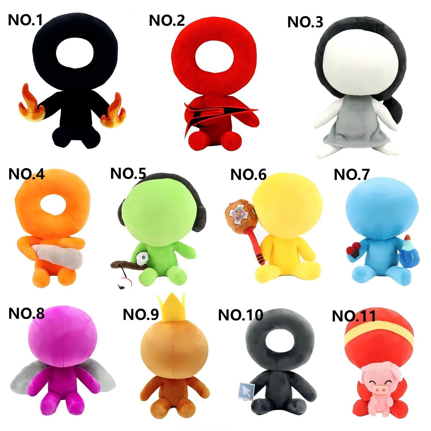 Alan Becker 】 アランベッカー ぬいぐるみ 5点セット 海外製 11種類