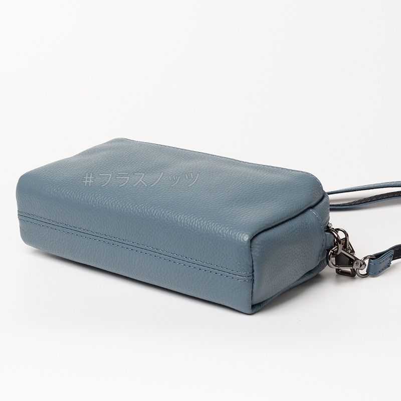 水色レザー長財布ショルダーバッグ BVLGARI(ブルガリ) インフィニー