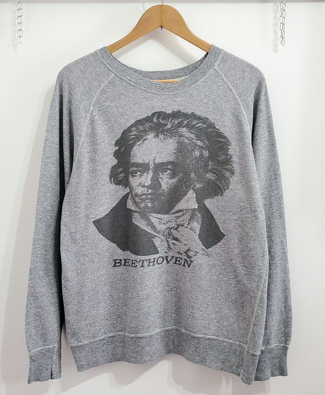 ダブルワークス ベートーベン スウェット 霜グレー S ウェアハウス DUBBLE WORKS ダブルワークス□美品 BEETHOVEN 染み込み