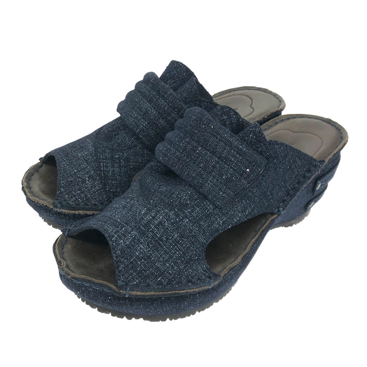 本物 良品■ルイヴィトン■ウェッジソール デニム サンダル ミュール モノグラム 楽天市場】ルイヴィトン モノグラムデニム ウェッジソールサンダル