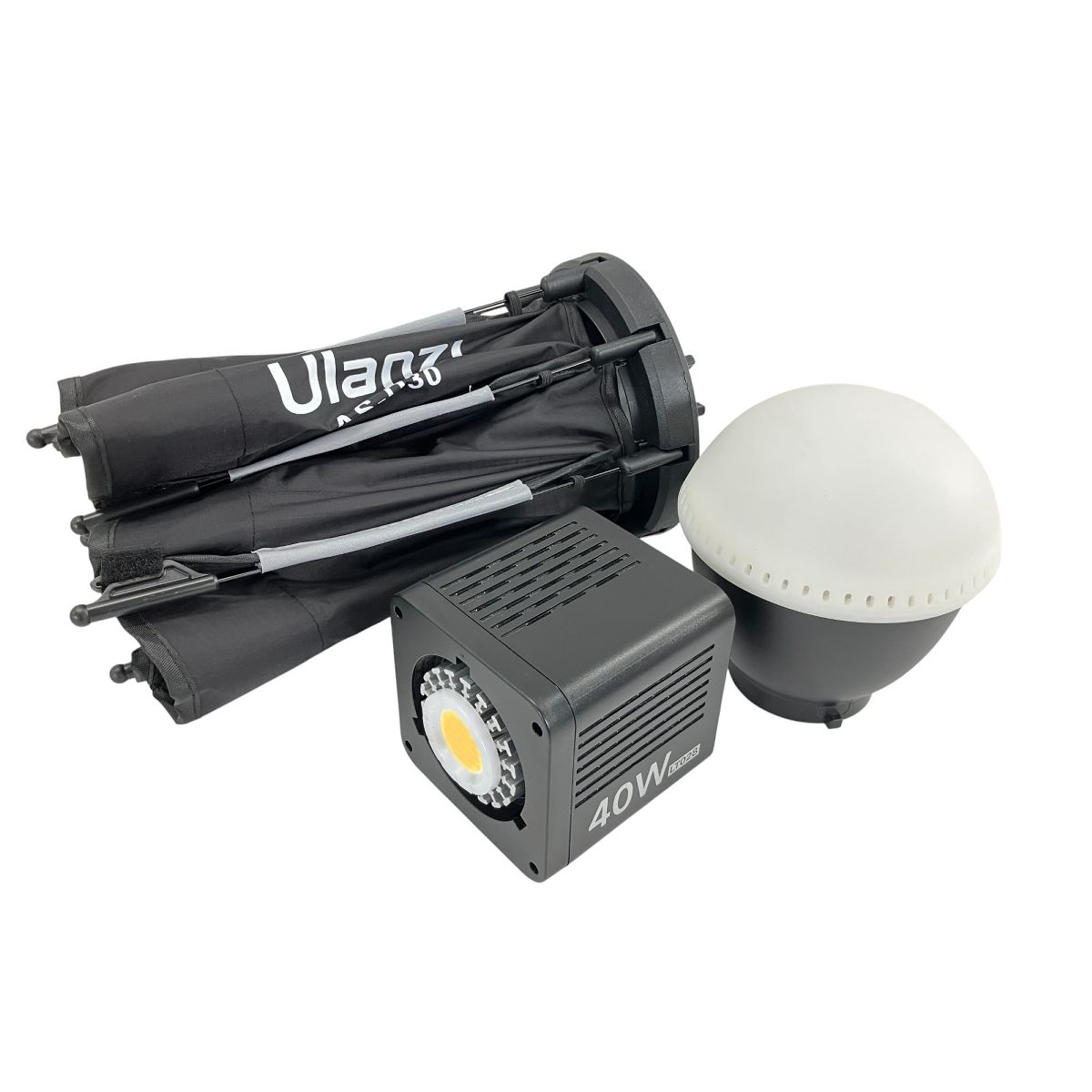 Ulanzi LT028 40W 撮影用 ライト|AS-D30 八角形ソフトボックス|シリコンランプシェード セット ユーランジ カメラ周辺機材 W10374642