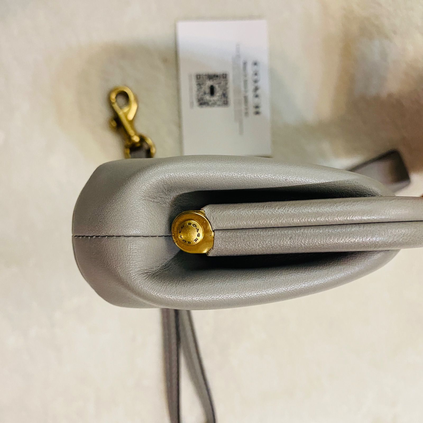 新品未使用】百貨店coach コーチ がま口 がま口財布 グレー