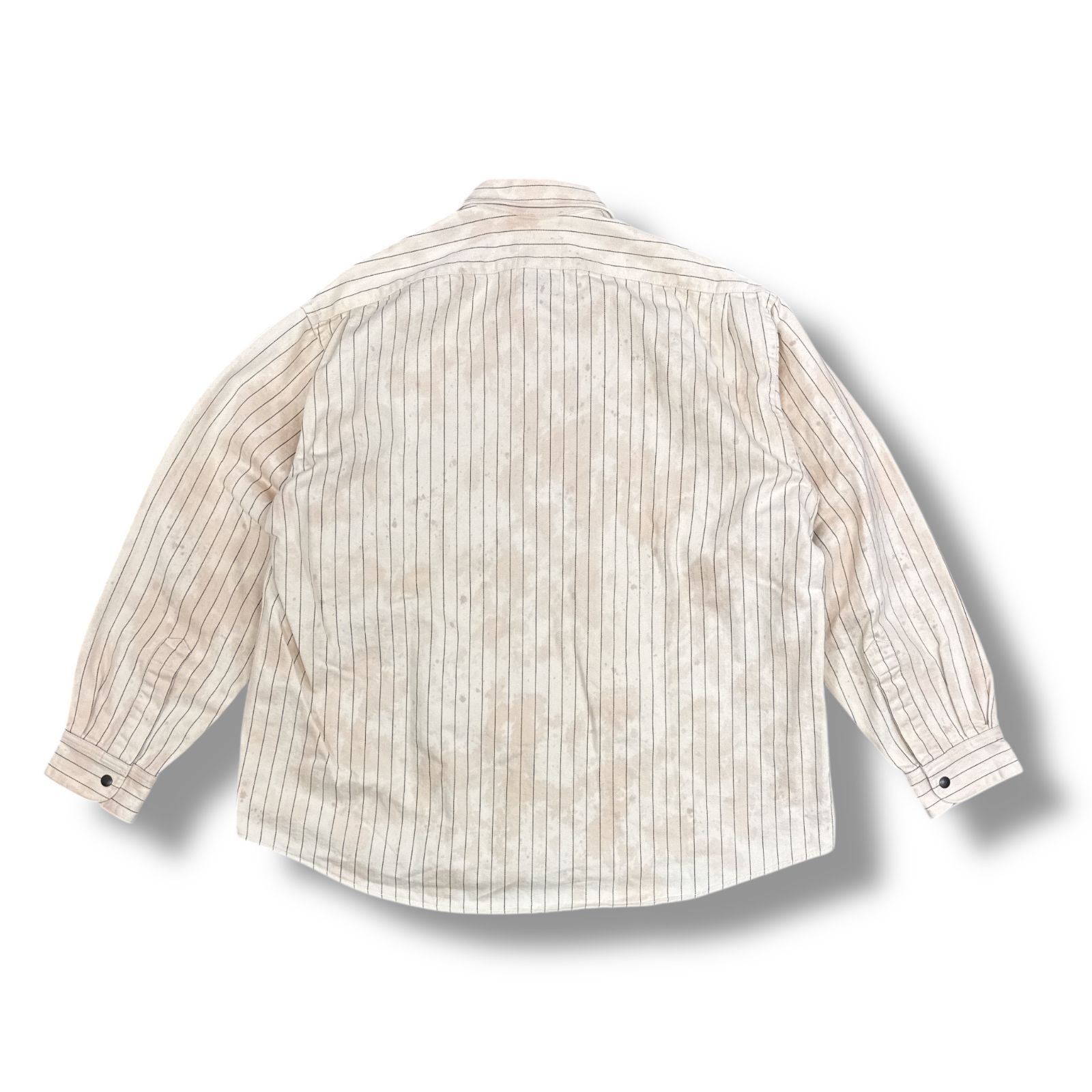 BOWWOW シャツ Lサイズ BOWWOW HEAVY WEIGHT FLANNEL SHIRTS AGING GREEN × WHITE AGING
