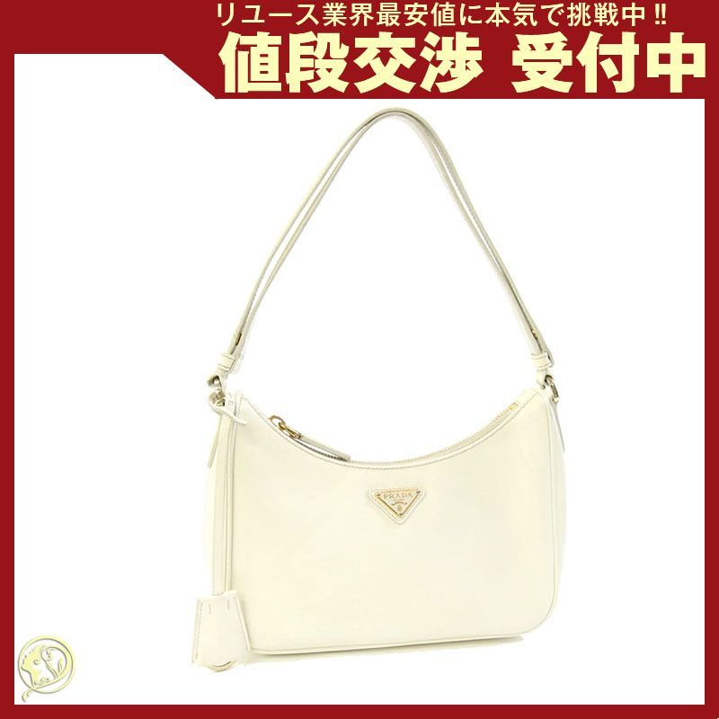 ■美品■ PRADA ハンドバッグ　ワンショルダー アイボリー　レザー プラダ ワンショルダーバッグ 1BC204 アイボリー - メルカリ