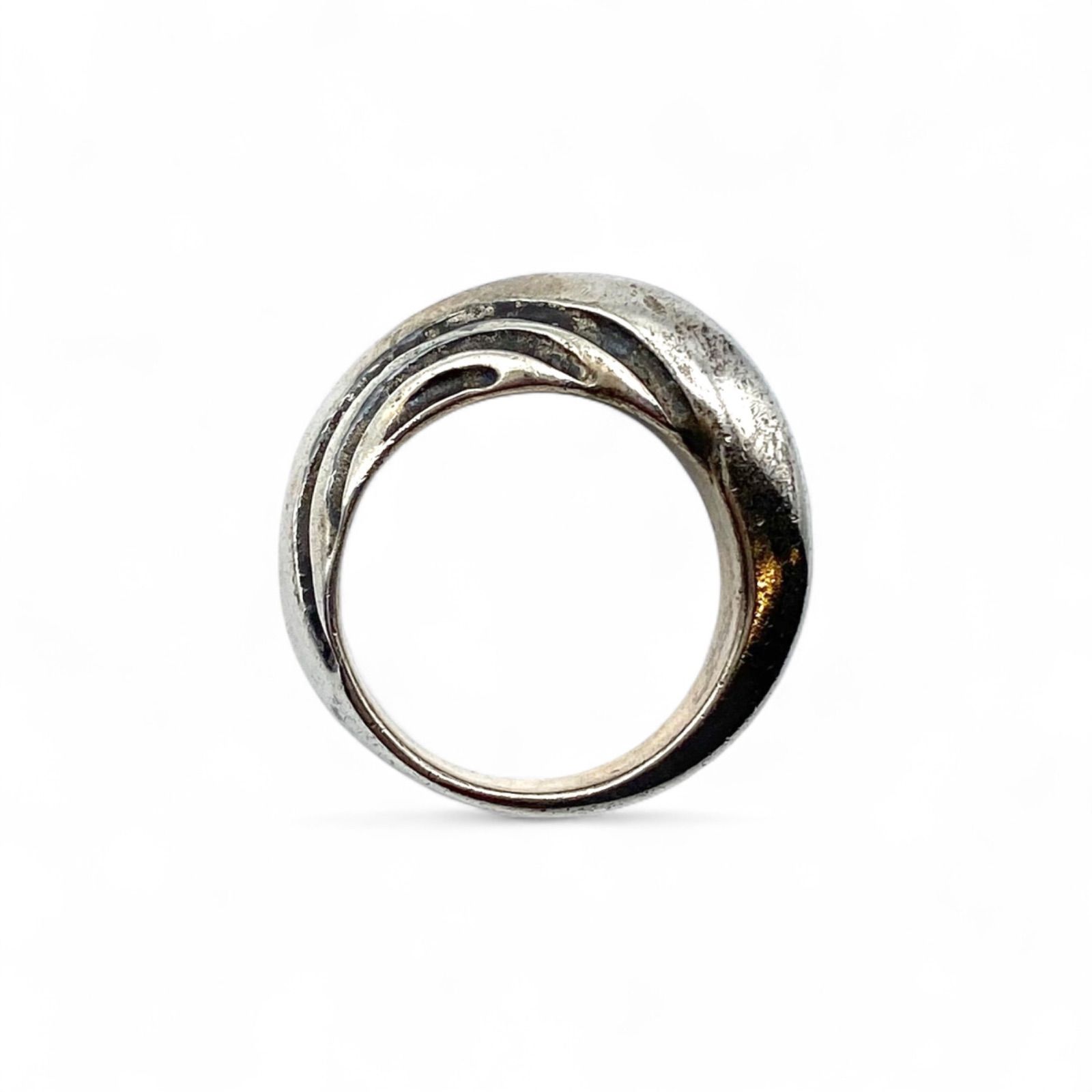 時を刻む流線】アートワーク Silver 925 刻印 90s Vintage Ring