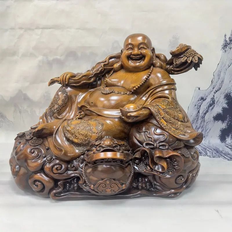 明治大正期 備前焼 布袋置物 布袋尊像 布袋様 七福神 縁起物 骨董品 古美術品 明治大正期 備前焼 布袋置物 布袋尊像 布袋様 七福神 縁起物
