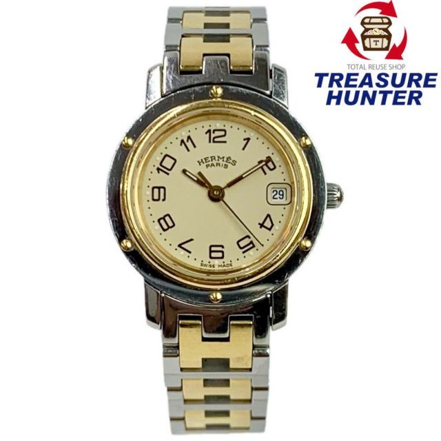 HERMES クリッパーコンビ クォーツ腕時計 CL4.220 腕回りサイズ約16cm  