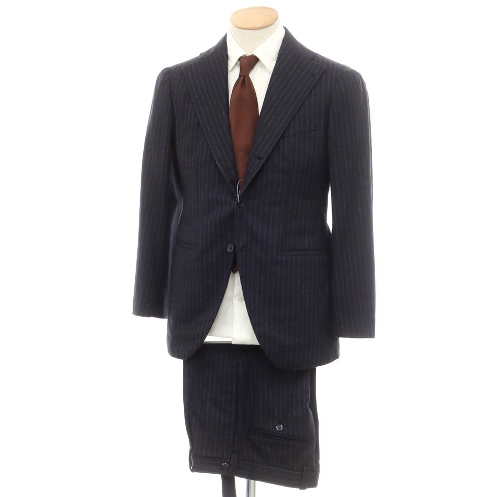 エルメネジルドゼニア スーツ セットアップ ネイビー ストライプ