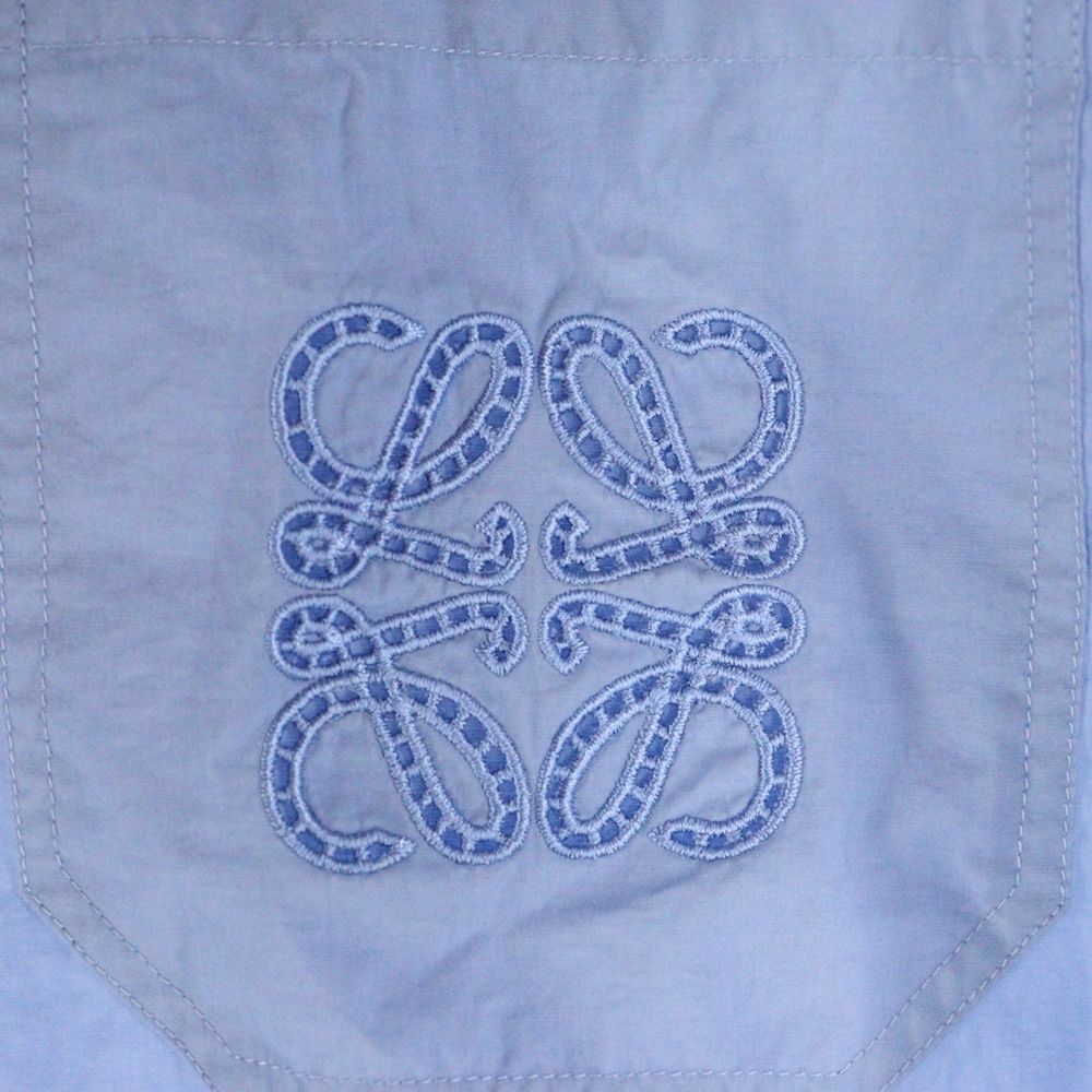 LOEWE (ロエベ) CROPPED SHIRT ポケットアナグラムロゴ刺繍 クロップド  