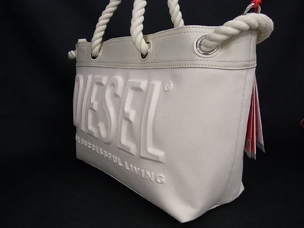 □新品同様□ DIESEL ディーゼル キャンバス×レザー 2WAY ハンドバッグ 