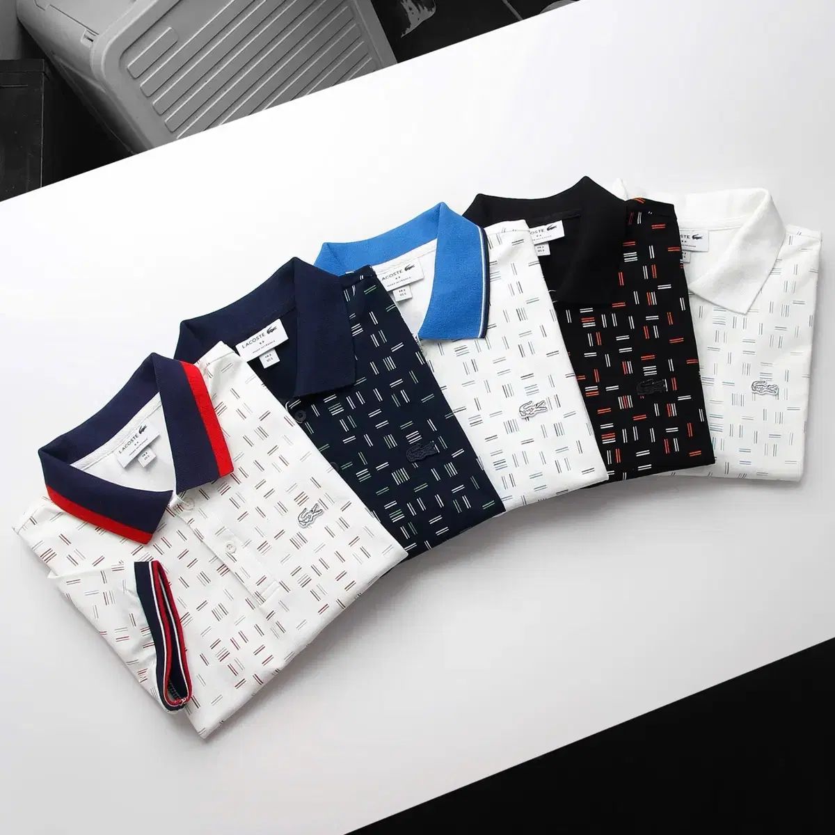 LACOSTE ラコステ ライン パターン ポロ ポロTシャツ 5 種