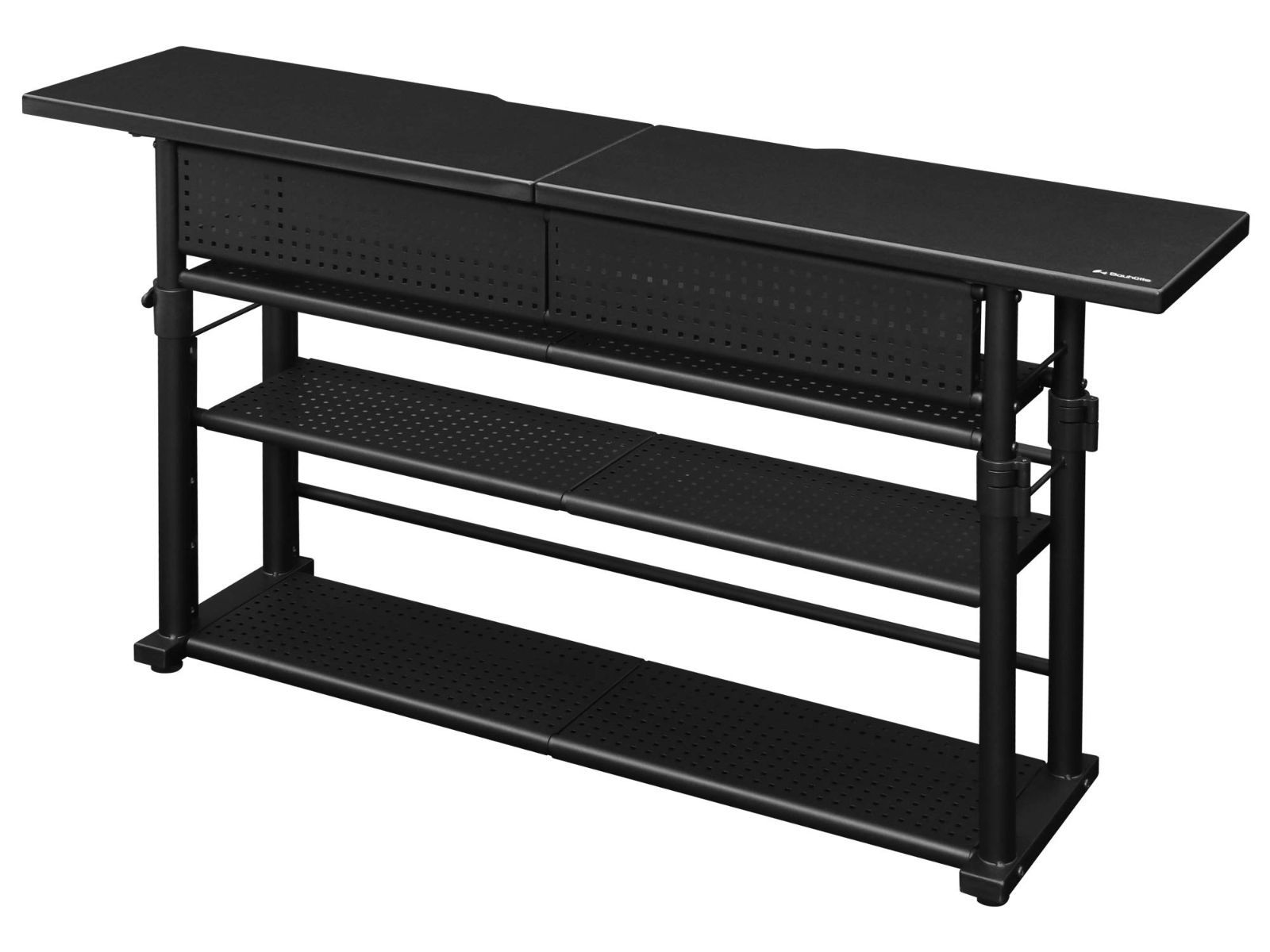 新着商品 ブラック cm cm 59~80 高さ 25 奥行 × 120 BHC-1200H-BK 幅 スタンド ディスプレイ モニター台 昇降式 エクステンションデスク バウヒュッテ Bauhutte