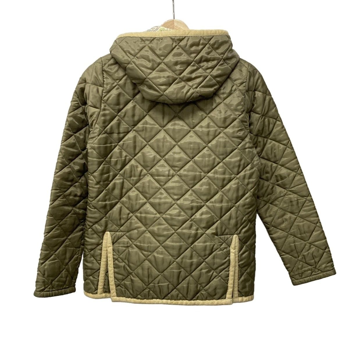 LAVENHAM ラベンハム コート サイズ38 M レディース - ダークグリーン×ベージュ 長袖|中綿|LIBERTY|冬|秋