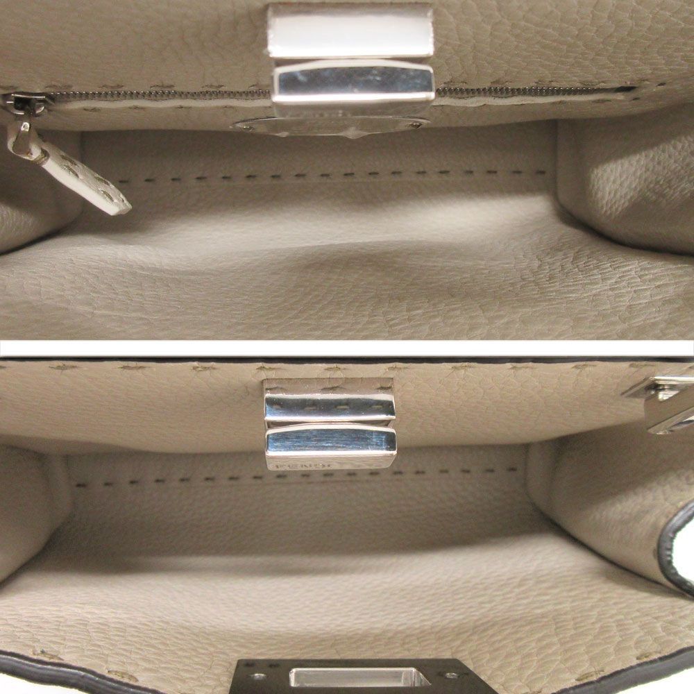 超美品 FENDI フェンディ ピーカブー セレリア レギュラー アスファルト FENDI ピーカブー セレリア アスファルトグレー レギュラー