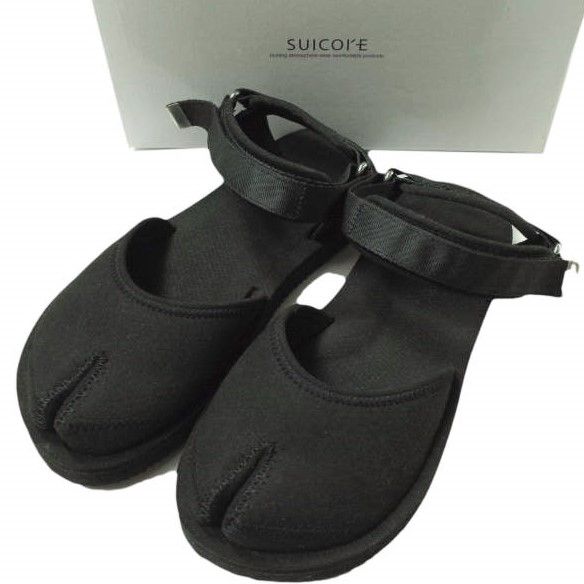 SUICOKE x BEAUTY&YOUTH UNITED ARROWS スイコック ビューティーアンドユース 別注 TABI SANDAL タビ  サンダル OG-152A MEC-ecs US6(24cm) ブラック ストラップ シューズ g10159