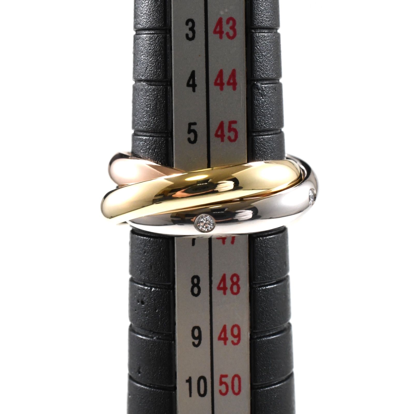 Cartier カルティエ トリニティリング ダイヤ MM スリーカラー 3