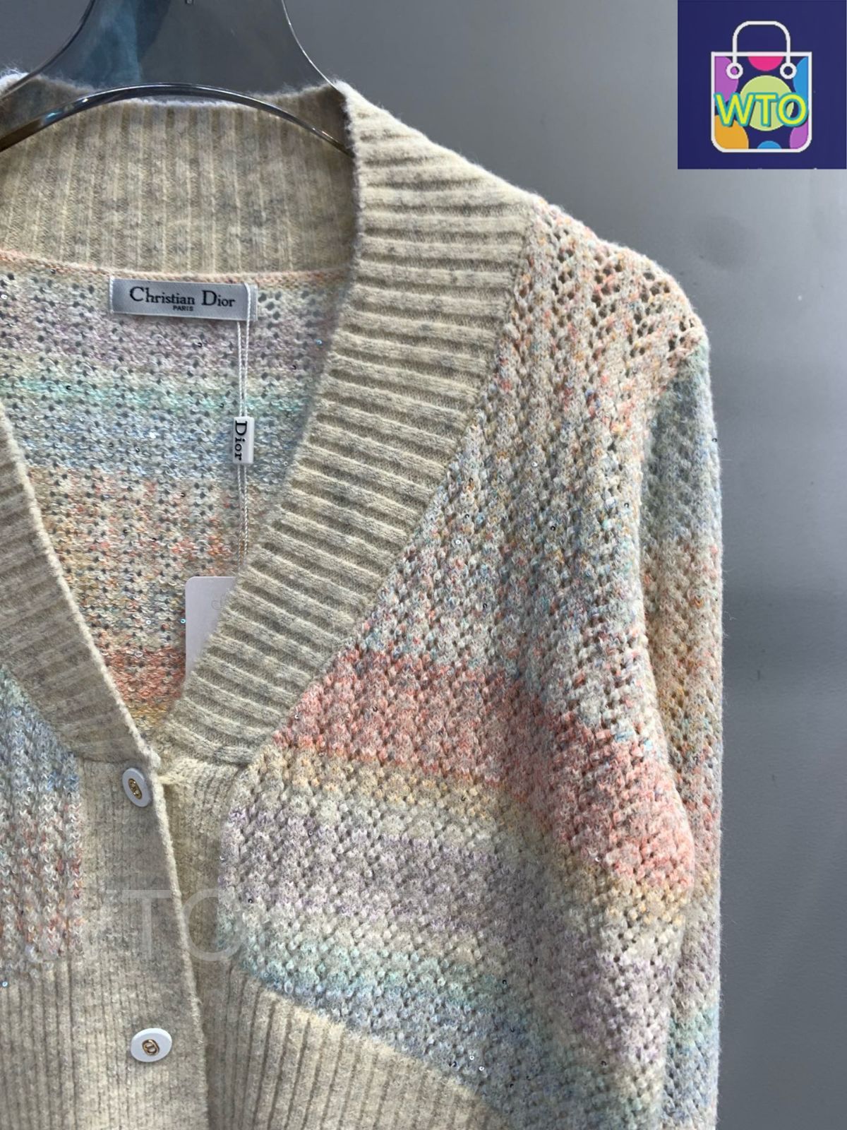 本日限定特価】Dior レディース Vネック カーディガン ビー刺繍