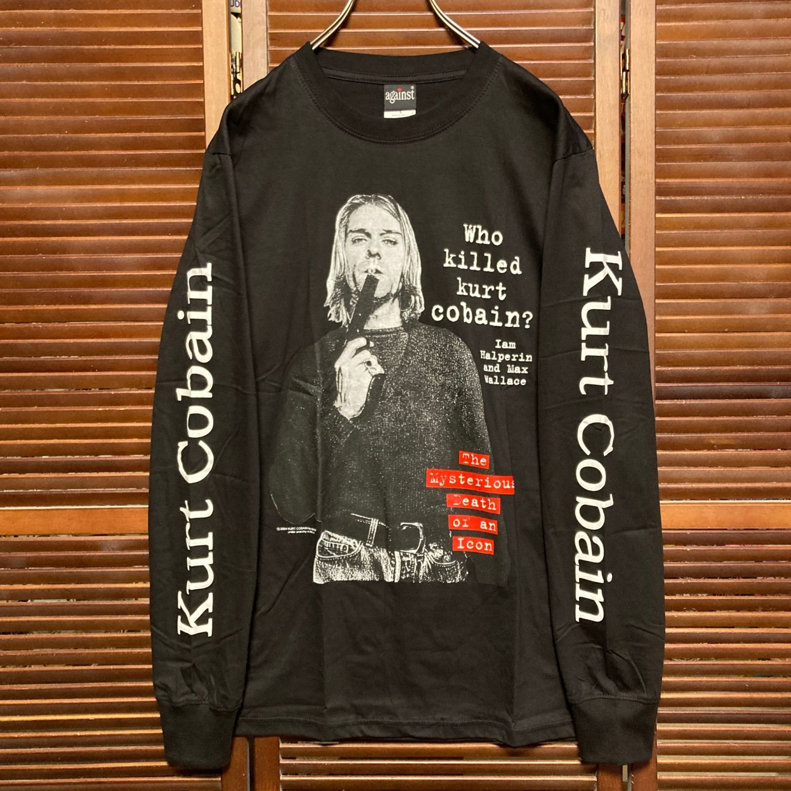 長袖 Tシャツ ロンT カートコバーン ニルバーナ NIRVANA 黒 tee