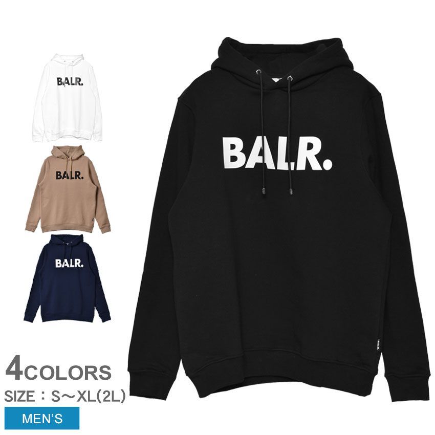 ボーラー パーカー B12611017 メンズ ブランド ストレート フーディー BALR. カラー:03.ホワイトペッパー 品番：2374-0005