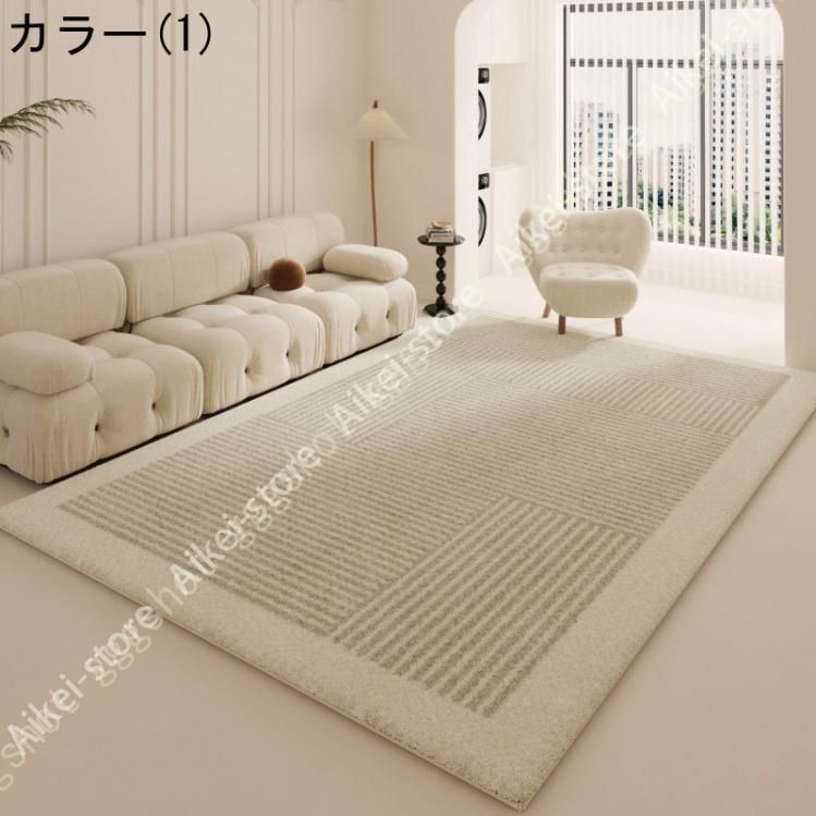 ラグ カーペット ラグマット 洗える おしゃれ 抗菌 防臭 防ダニ フランネル さらフワ触感 北欧 西海岸 幾何柄 ホットカーペットカバー ホッ