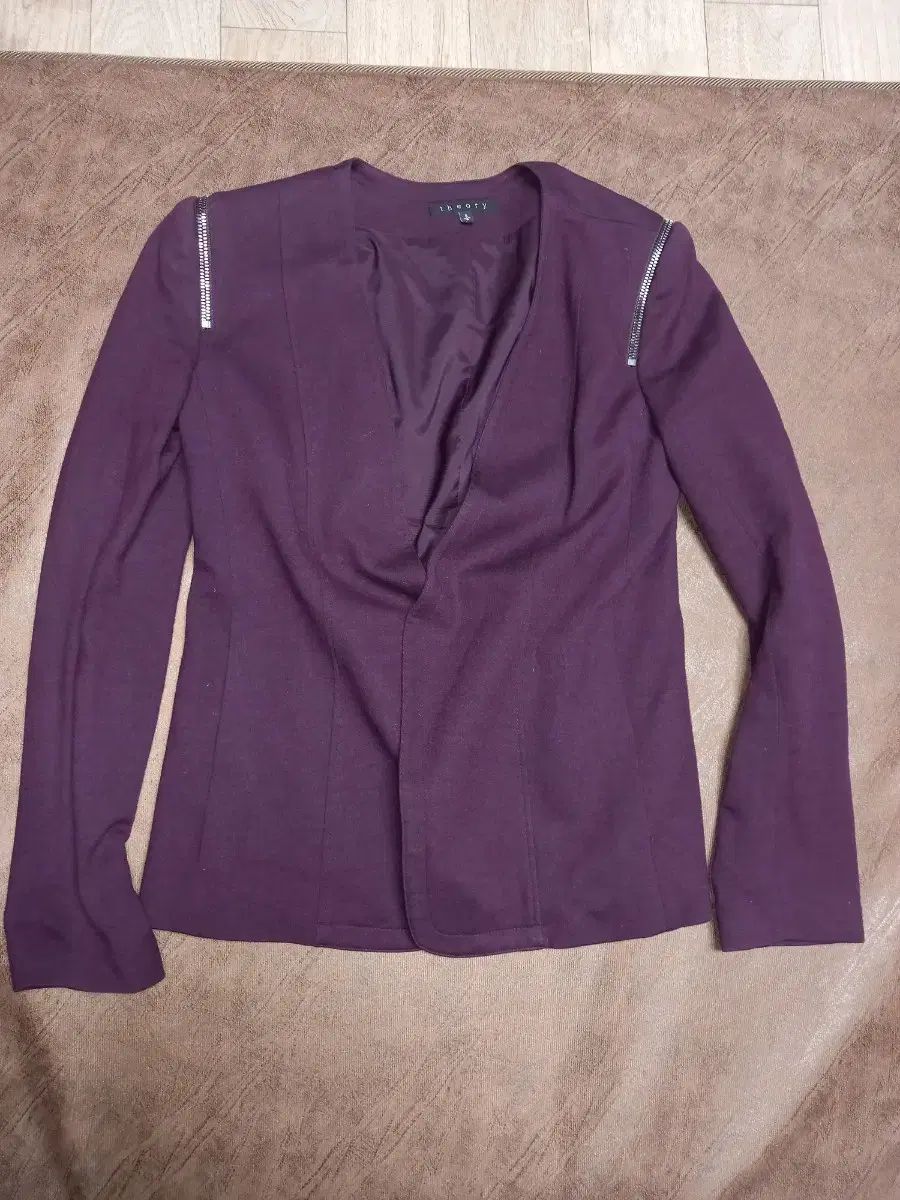 Theory 紫 ジャケット カーディガン 55