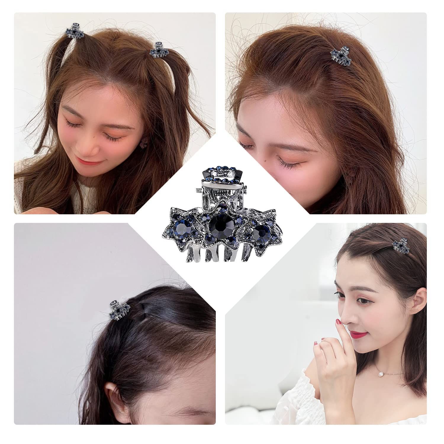 商品 髪留め ヘアアクセサリー ミニ ミニ 髪飾りヘアアレ ヘアクリップ ネクタイ ウサギ バンスクリップ 4個セット 小さめ 蝶々 前髪留め Coollooda 人気 前髪クリップ