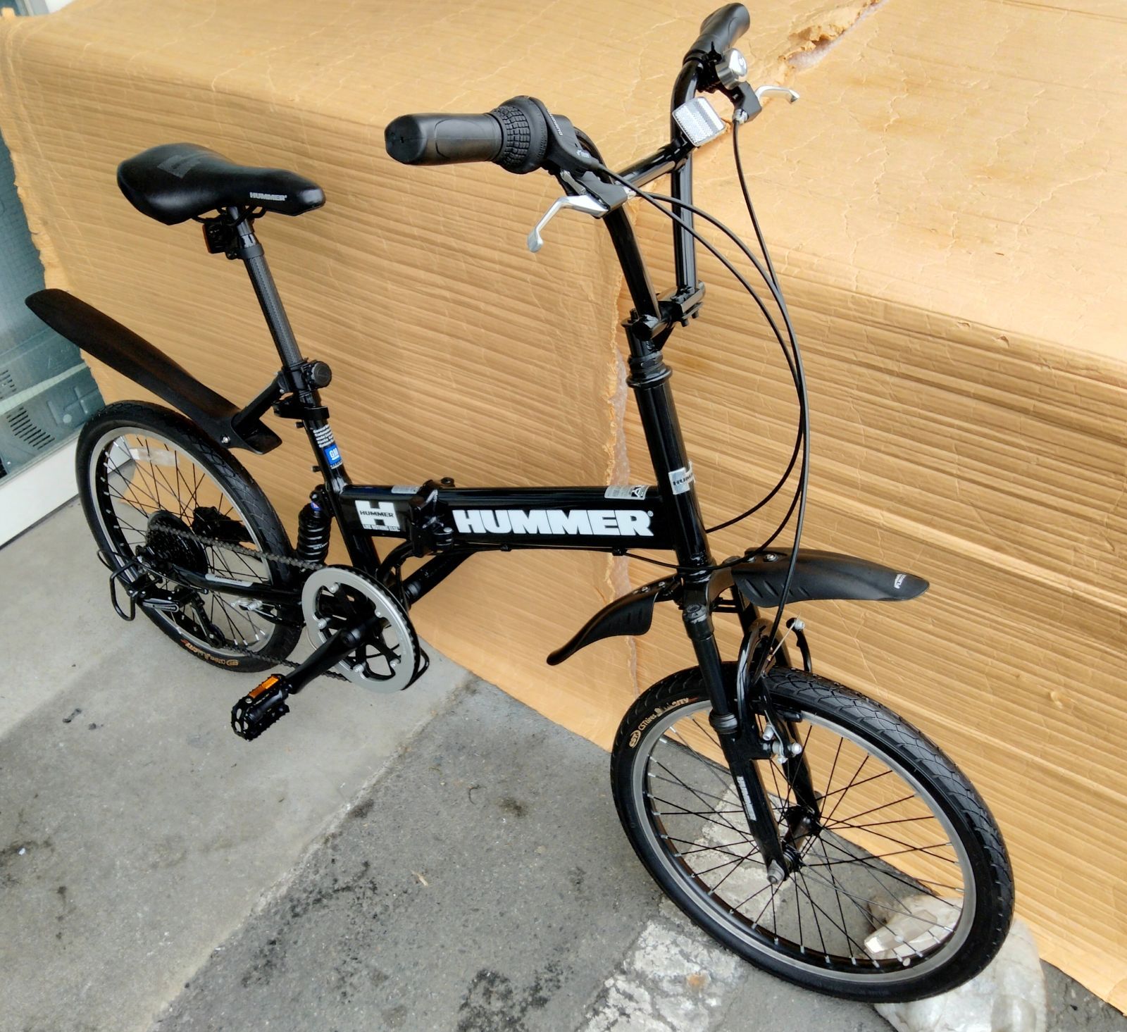 引取限定]美品！HUMMER ハマー 折り畳み自転車20インチ！ - メルカリ 