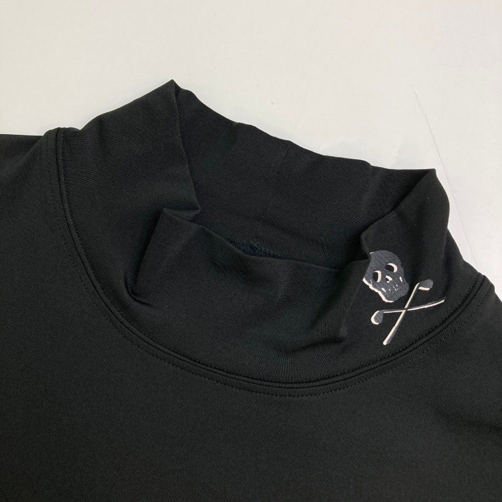 サイズ：M MARK&amp;LONA マークアンドロナ  ハイネック 長袖インナーTシャツ  ブラック系 [240101465747] ゴルフウェア レディース ストスト サイズ：M MARK&LONA マークアンドロナ ハイネック 長袖インナー
