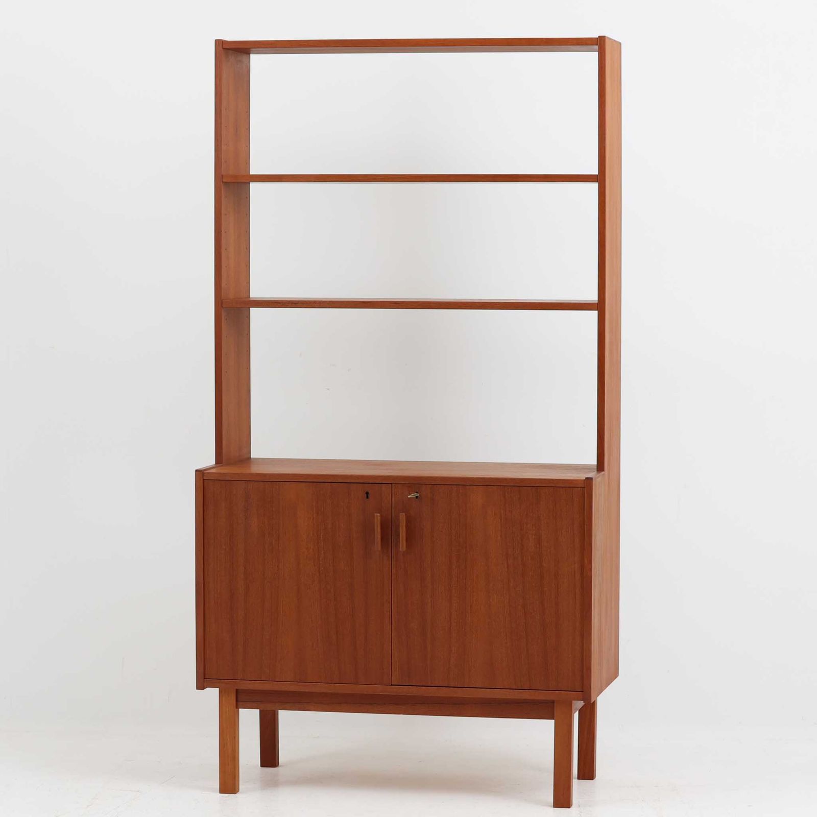 Breox Mobler オープンシェルフ チーク 幅85cm スウェーデン製 北欧ビンテージ家具 収納棚 本棚 キャビネット DK18197