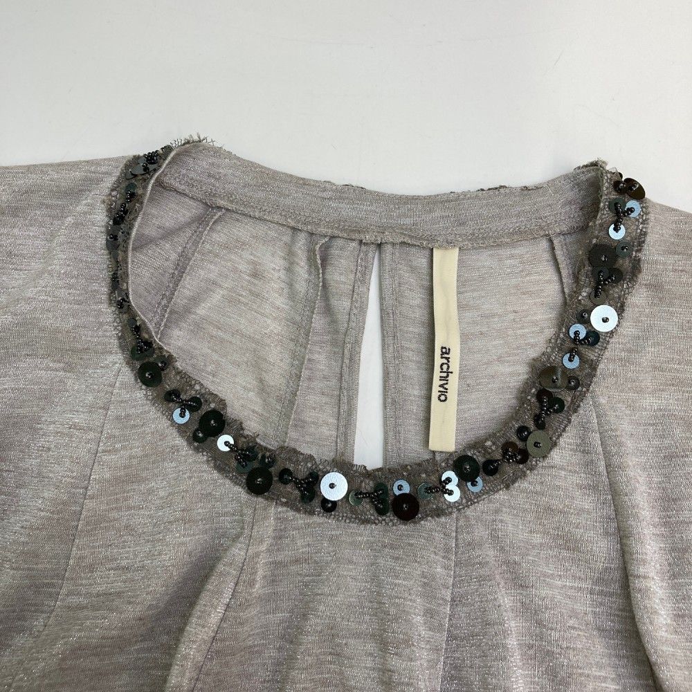 サイズ：38 ARCHIVIO アルチビオ ノースリーブ ワンピース グレー系