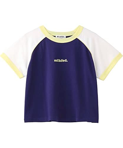 [ミルクフェド] Tシャツ FITTED RAGLAN TOP レディース ネイビー