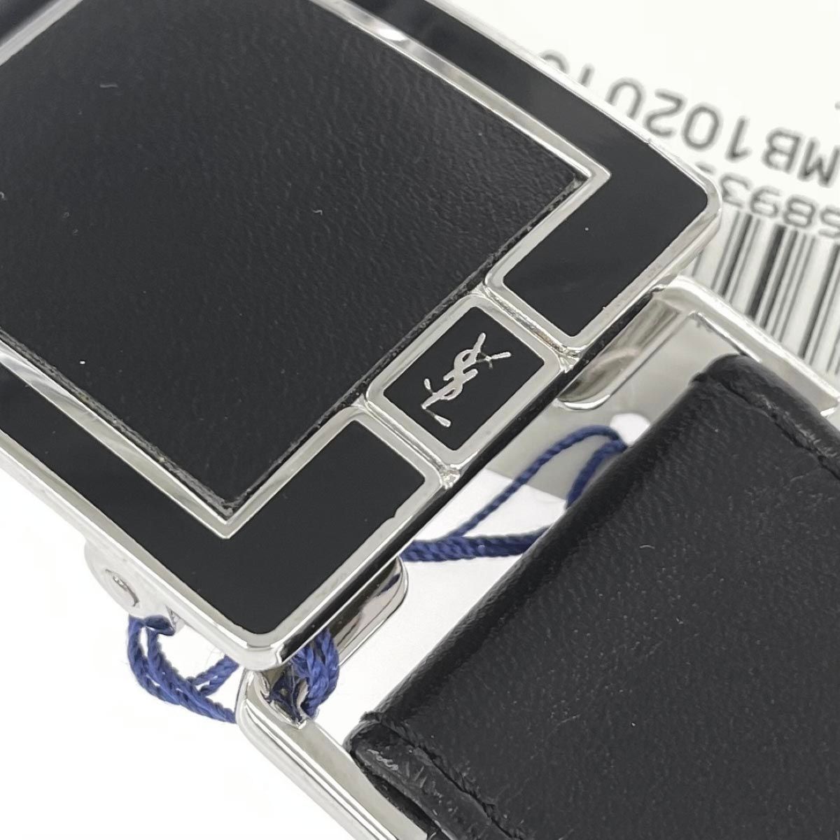 美品】イヴサンローラン YSL ベルト ロゴバックル ブラック イヴサン