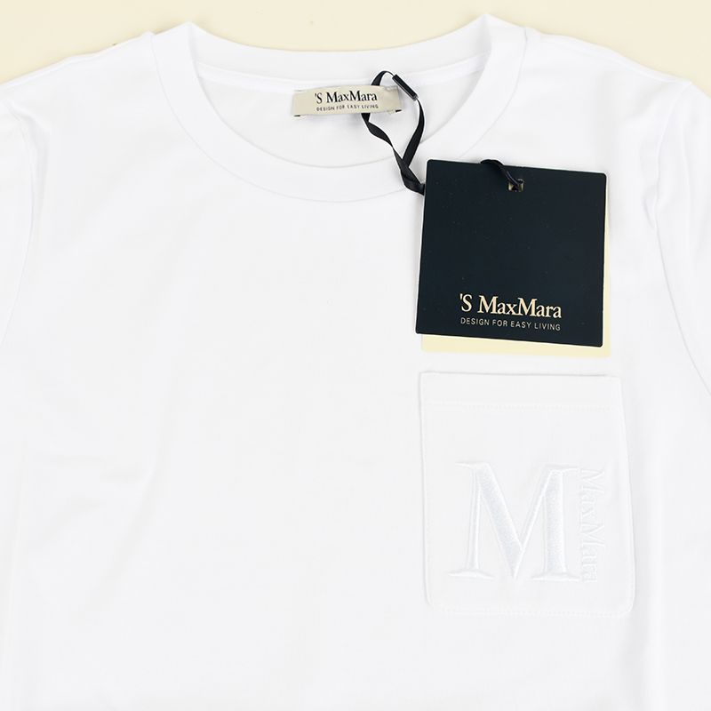S Max Mara エスマックスマーラ MADERA ホワイト半袖TシャツS S Max Mara エスマックスマーラ MADERA ホワイト半袖TシャツS