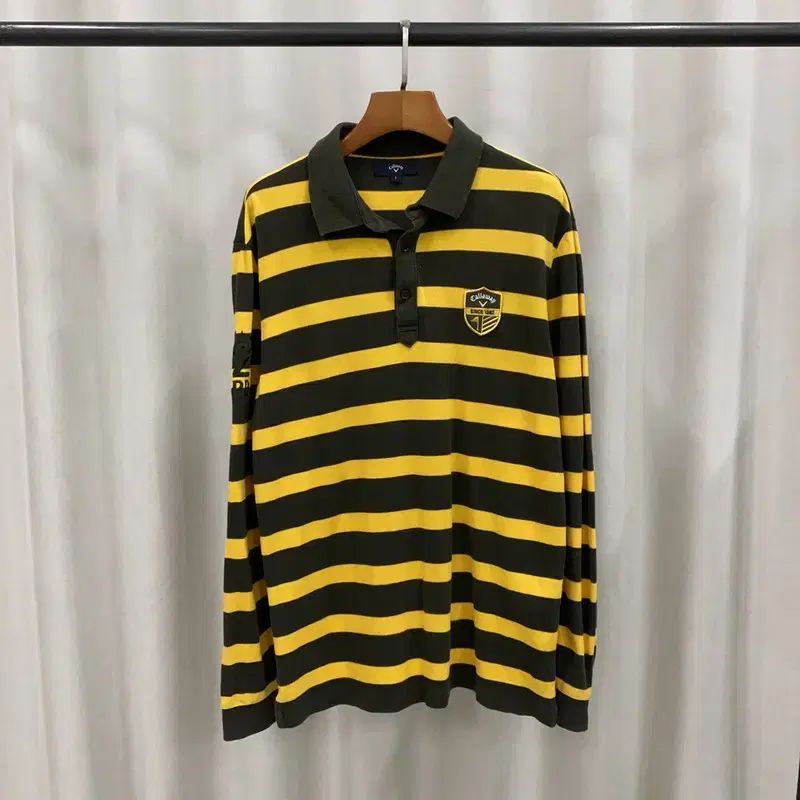【雷市場（ポンジャン）商品韓国直送】 Callaway(キャロウェイ) ゴルフ ミツバチ 長袖 ポロTシャツ 95 S04184
