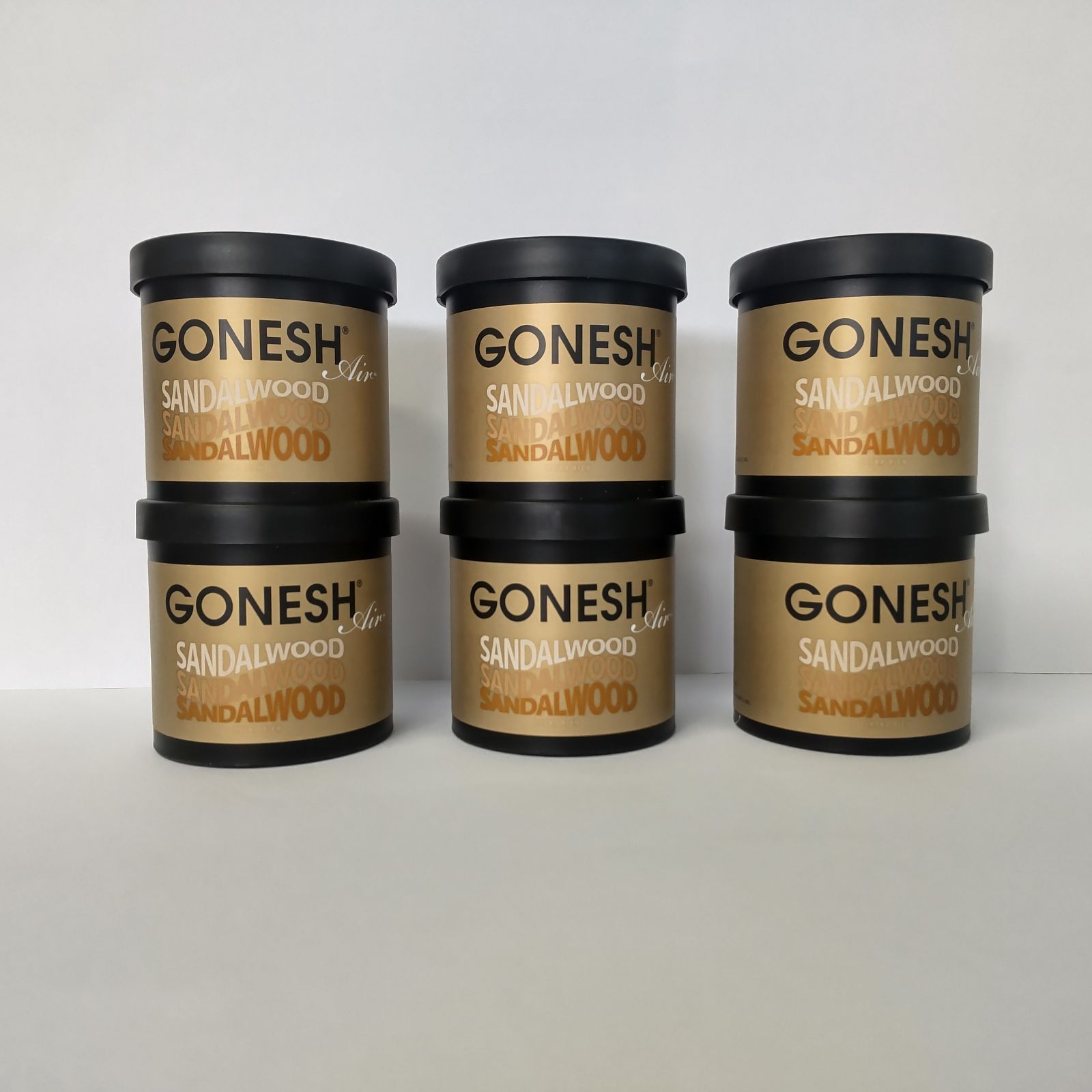 GONESH　ガーネッシュ ゲルエアフレッシュナー ☆サンダルウッド　10個 GONESH 車 芳香剤 ガーネッシュ サンダルウッド 置き型ゲル芳香