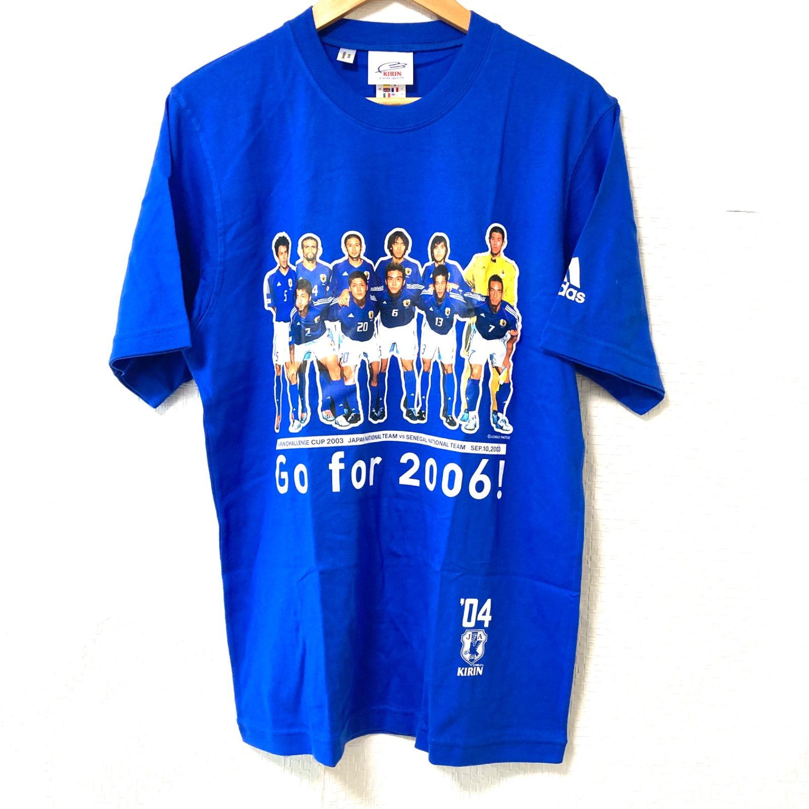 アディダス adidas Tシャツ サッカー 日本代表 2003 キリン 青 レア品