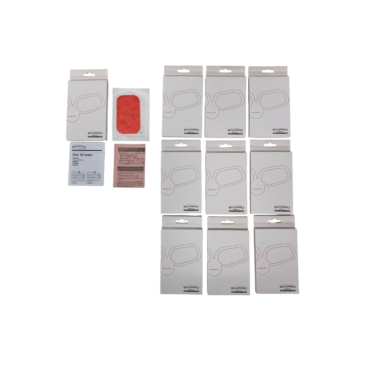 MTG SIXPAD SP-BJ2012C シックスパッド ボディフィット高電導ジェルシート 10点セット Z10542846