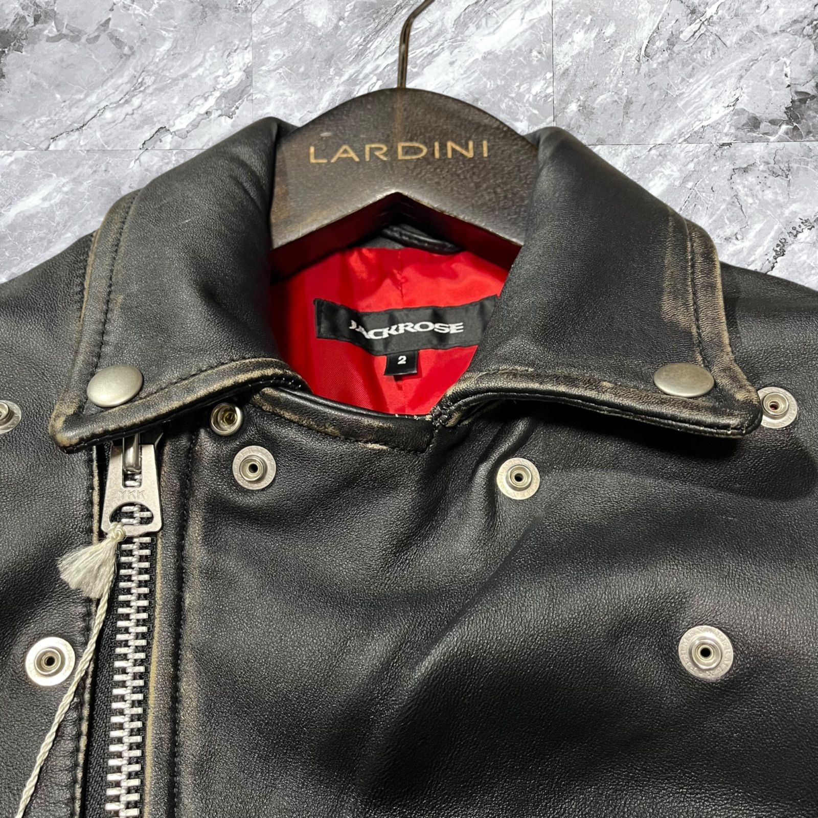 JACKROSE ジャックローズ ダブルライダースジャケット レザー 本革 羊