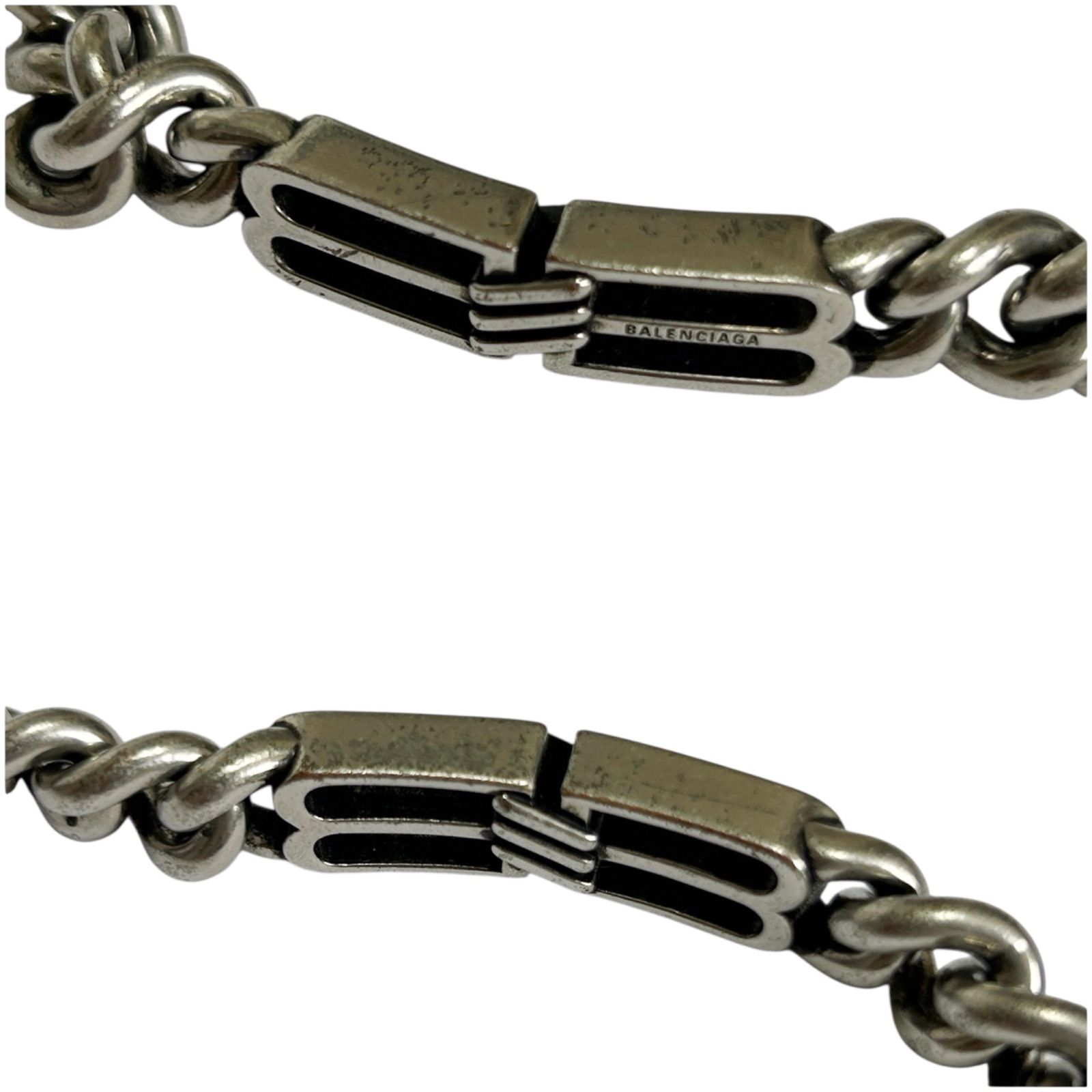 バレンシアガ balenciaga グルメット ブレスレット シルバー Lサイズ