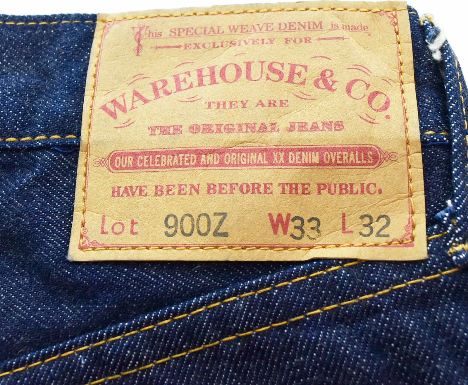 ウエアハウス WARE HOUSE LOT900z デニム 青 W33 L32 ウエアハウス WARE HOUSE LOT900z デニム 青 W33 L32