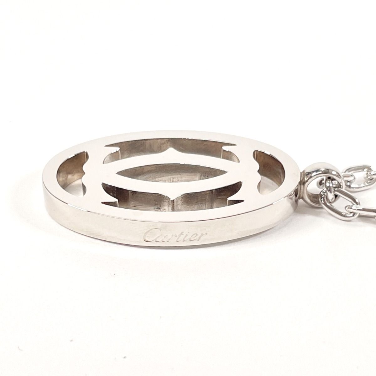 カルティエ チャーム ダブルシー T1220148 シルバー - メルカリ 