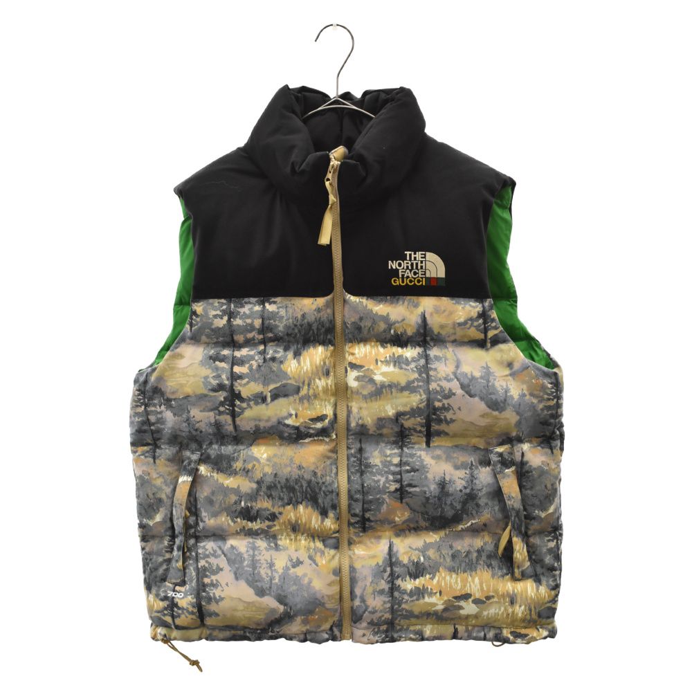 GUCCI (グッチ) 21AW ×THE NORTH FACE DOWN VEST-FOREST PRINT 663762