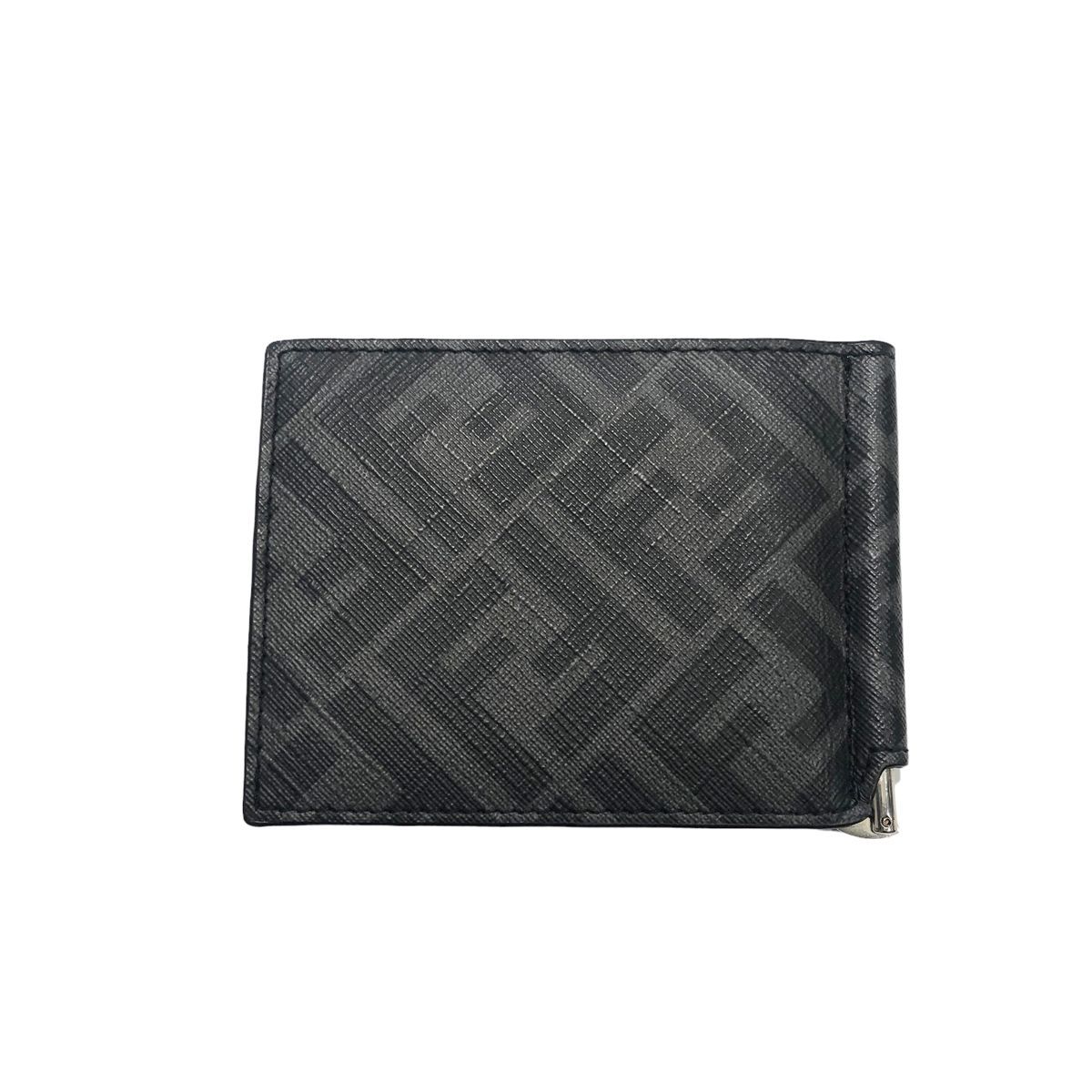 中古】 Fendi フェンディ 7M0281 FFロゴ グレー ファブリック