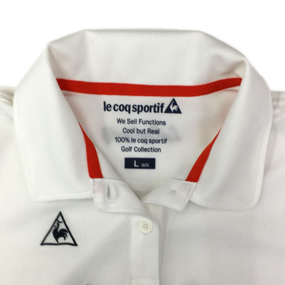 le coq sportif - coco 中古 ルコックスポルティフ le coq sportif レディース 半袖シャツ M 白 ホワイト  モックネック  ロゴ総柄 le coq sportif - coco 中古 ルコックスポルティフ le coq