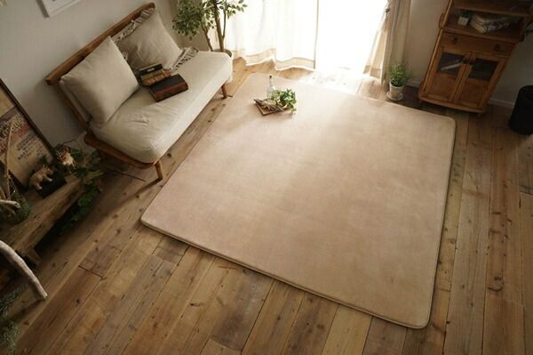 全国無料，本物保証 サンド ラグ マット 絨毯 撥水 さらさら無地のフランネルラグ 約130x190cm 低反発タイプ 長方形 無地 さらさら フランネル 低反発 はっ水 手洗い 滑り止め ホットカーペット対応 床暖 ウォッシ ラグ・カーペット