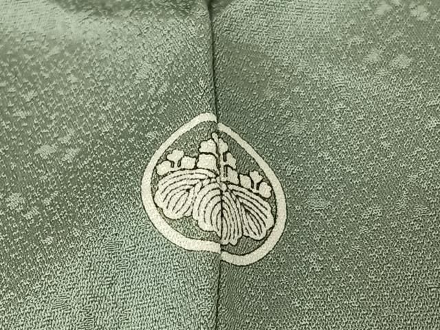 平和屋着物○本加賀友禅作家 柿本市郎監修 色無地 草花地紋 青